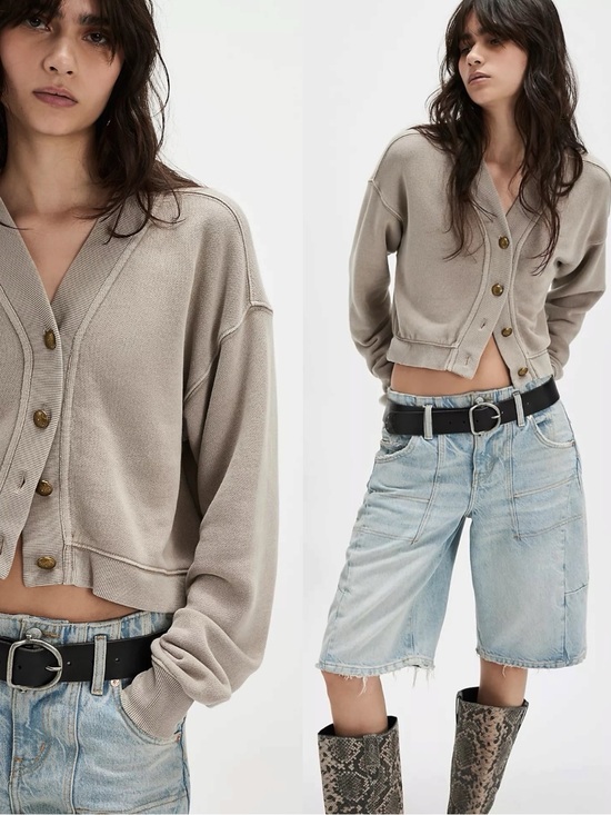Free People Sweaters - Free People Grace Cardi in French Oak Large  NWT Cardigan Sweatshirt Sweater